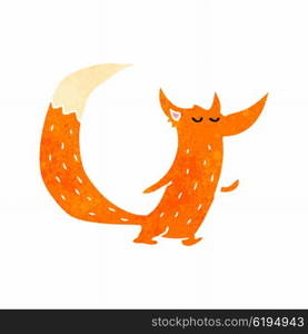 retro cartoon cute fox