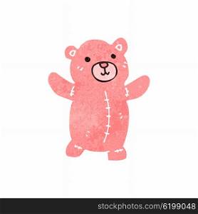 retro cartoon cute pink teddy bear