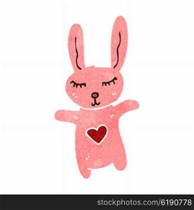retro cartoon cute rabbit