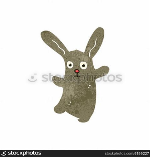 retro cartoon cute rabbit