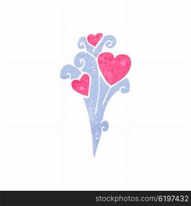 retro cartoon decorative love hearts
