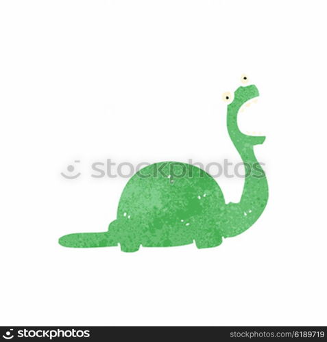 retro cartoon dinosaur