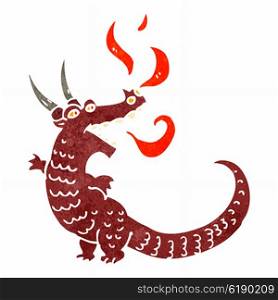 retro cartoon dragon