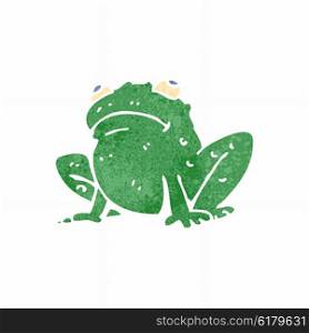 retro cartoon frog