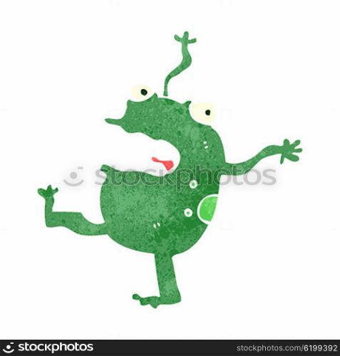 retro cartoon frog