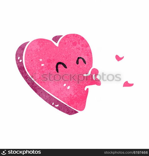 retro cartoon funny heart