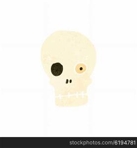 retro cartoon funny skull symbol