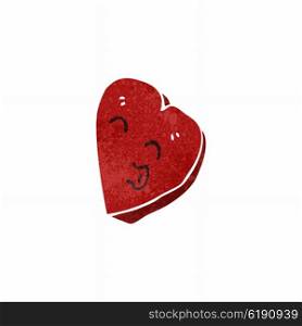 retro cartoon heart symbol