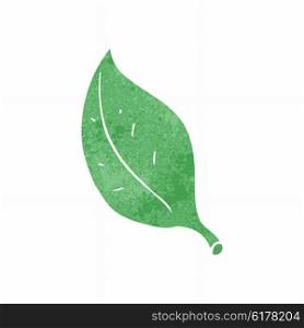 retro cartoon leaf