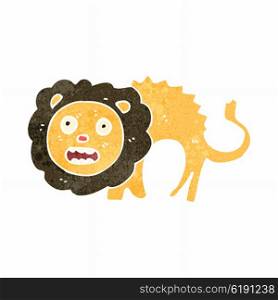 retro cartoon lion