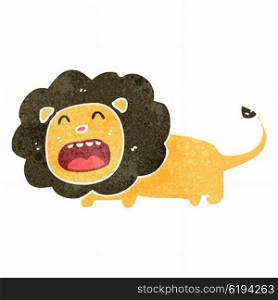 retro cartoon lion