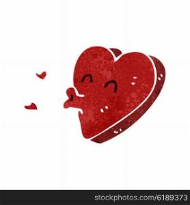 retro cartoon love heart