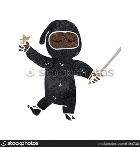 retro cartoon ninja