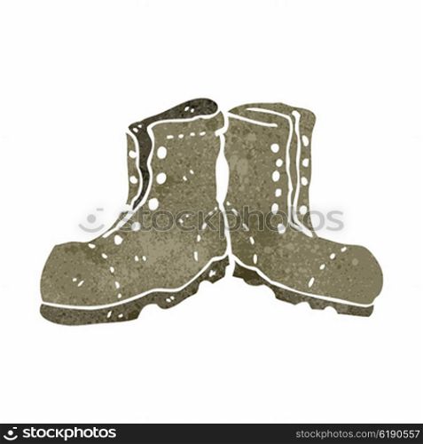 retro cartoon old boots