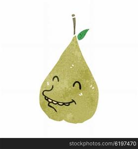 retro cartoon pear