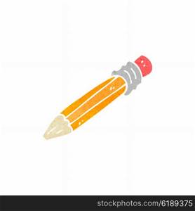retro cartoon pencil