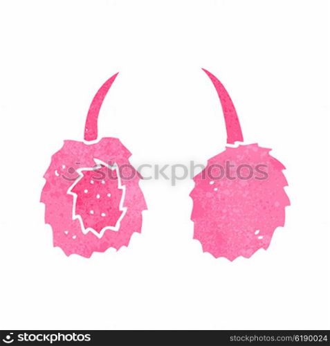 retro cartoon pink ear muffs