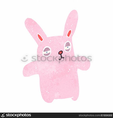 retro cartoon pink rabbit