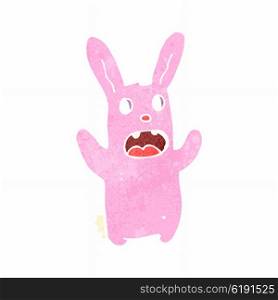 retro cartoon pink rabbit