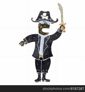 retro cartoon pirate captain