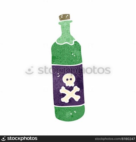 retro cartoon poison bottle