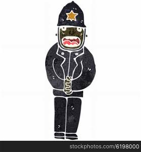 retro cartoon policeman