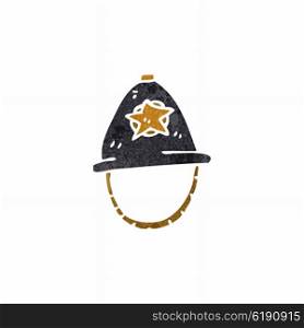 retro cartoon policeman&rsquo;s helmet