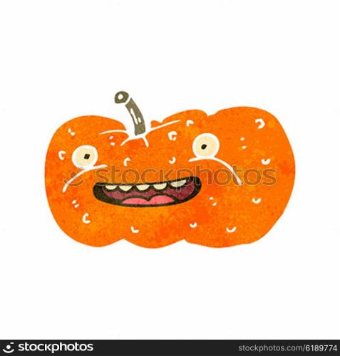 retro cartoon pumpkin