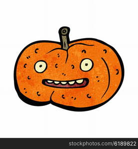 retro cartoon pumpkin