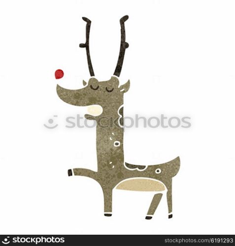 retro cartoon reindeer