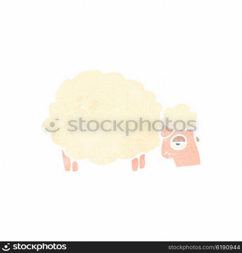 retro cartoon sheep