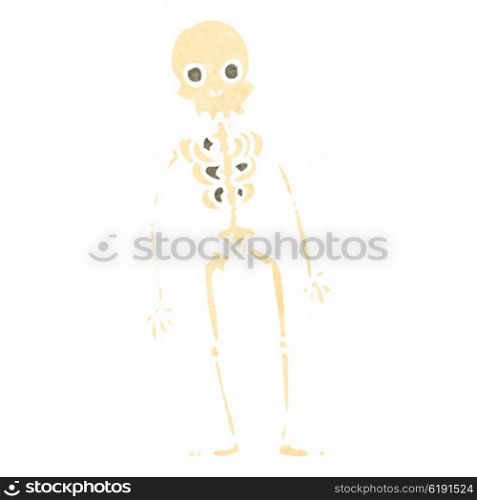 retro cartoon skeleton