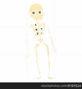 retro cartoon skeleton
