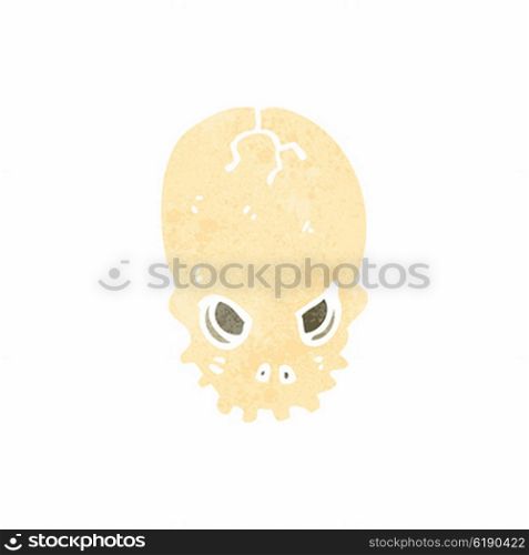 retro cartoon skull