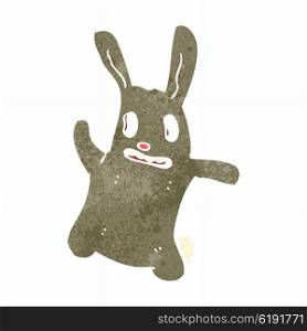 retro cartoon spooky rabbit
