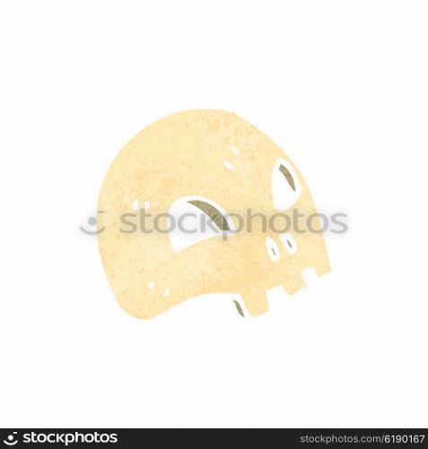 retro cartoon spooky skull