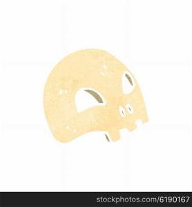 retro cartoon spooky skull