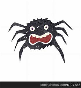 retro cartoon spooky spider
