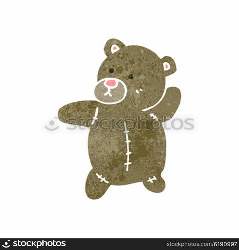 retro cartoon teddy bear