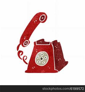 retro cartoon telephone