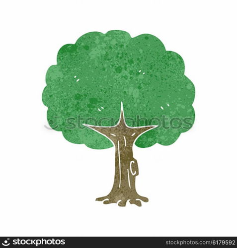 retro cartoon tree