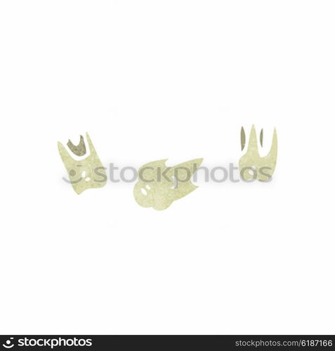 Retro cartoon with texture. Isolated on White.