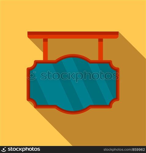 Retro city welcome banner icon. Flat illustration of retro city welcome banner vector icon for web design. Retro city welcome banner icon, flat style