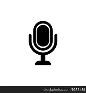 Retro Classic Studio Sound Microphone. Flat Vector Icon illustration. Simple black symbol on white background. Retro Classic Studio Sound Microphone sign design template for web and mobile UI element. Retro Classic Studio Sound Microphone. Flat Vector Icon illustration. Simple black symbol on white background. Retro Classic Studio Sound Microphone sign design template for web and mobile UI element.