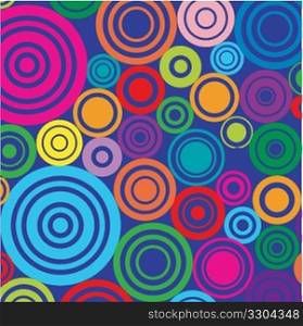 retro colored circles background
