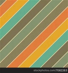 Retro colors diagonal lines background. Abstract vintage seamless pattern.