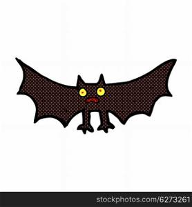 retro comic book style cartoon bat