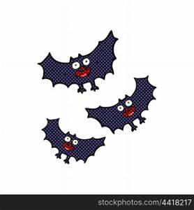 retro comic book style cartoon bats