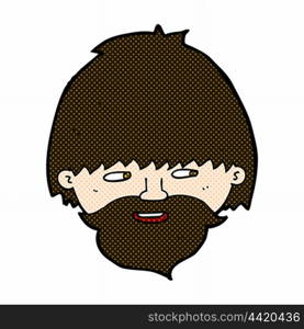 retro comic book style cartoon bearded man