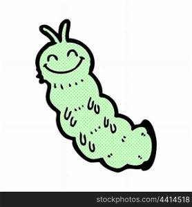 retro comic book style cartoon caterpillar